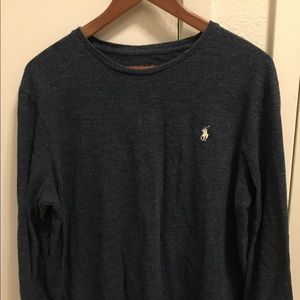 Men’s Long sleeve gray polo T-shirt/Ralph Lauren